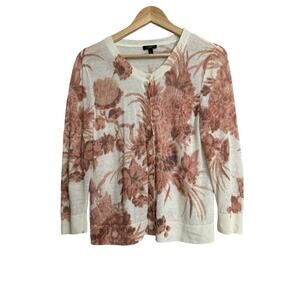Talbots Floral Lightweight Cardigan Sweater Medium